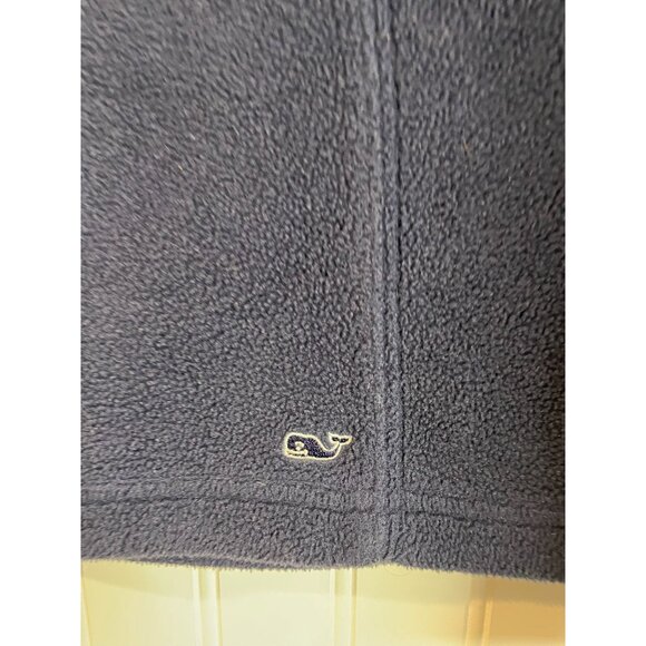 Vineyard Vines Womens Navy Fleece Pullover With Patterned Collar Logo Size S - Picture 8 of 11